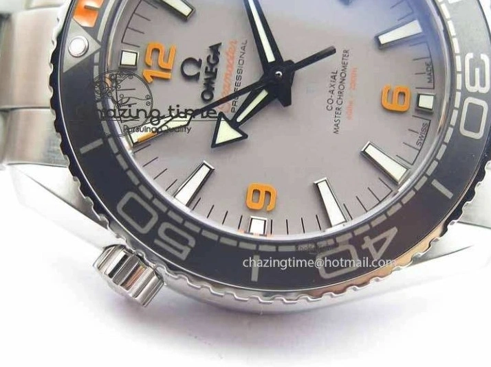 0211 Stretchable Planet Ocean 2016 43.5mm SS OM 1:1 Best Edition Gray Dial On SS Bracelet A 8163